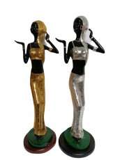 Африканка в золоте ,в серебре статуэтка